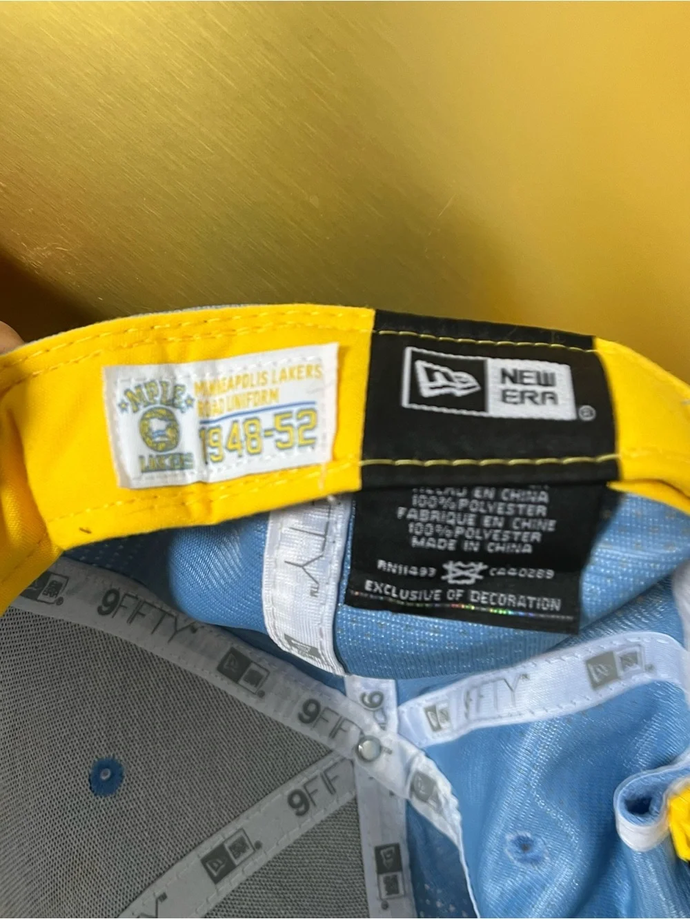 New Era MPLS Lakers Rare Road Uniform HWC 9FIFTY Snapback Hat - Picture 7 of 8